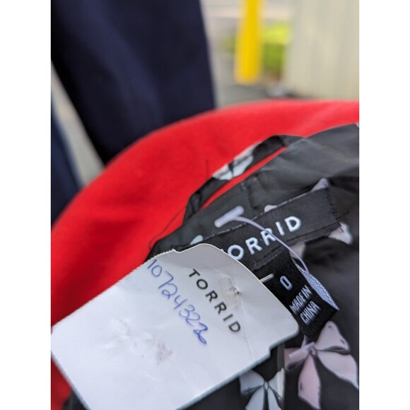 Torrid NWT 0x Large Red Double Breasted Peacoat Coat - Picture 11 of 12